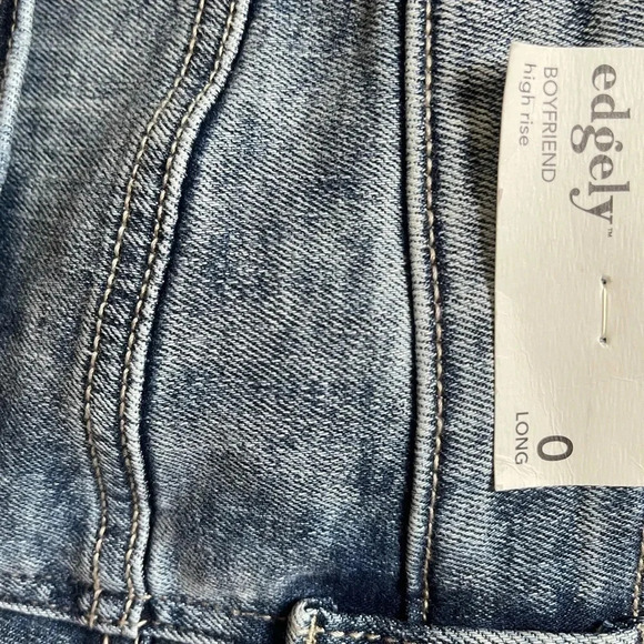 Maurices Edgely High Rise Boyfriend  Denim Jeans Buttonfly Size 0 Long - Picture 3 of 4